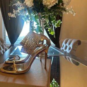 Steve Madden Gold Embellished Heels